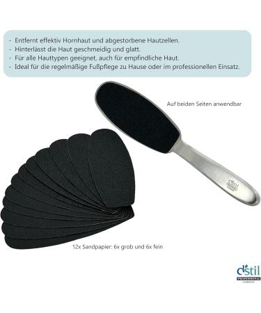 Professional Stainless Steel Rasp File Callus Remover with 5 Replacement Self-Adhesive Sandpaper for Foot Care Beauticians Also at Home - Buy Online on GoSupps.com