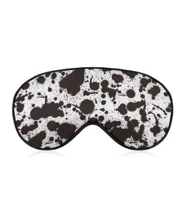 Ink Dots and Splats Sleep Mask for Women Adjustable Sleeping Eye Shades Cover with Elastic Strap
