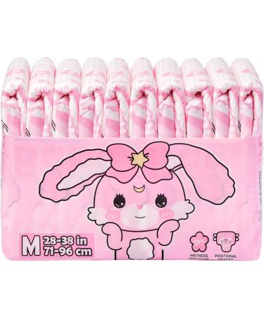 LittleForBig Adult Printed Diapers - Baby Usagi 10 Pack (Medium 71-96 CM) Pink | International Shipping Available - Buy Online on GoSupps.com