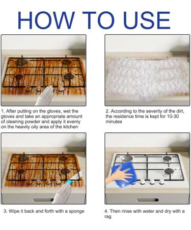 Mof Chef Cleaning Powder Heavy Duty Degreaser Cleaner Mof Chef Cleaner Powder Mof Chef Protective Kitchen Cleaner All Purpose Cleaner Powder Stubborn Grease & Grime Remover 100g (1PC) - Buy Online on GoSupps.com