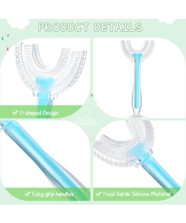 4 Pack Kids U-Shaped Toothbrush with Silicone Brush Heads - Ages 2-6, Bright Colors - Buy Online on GoSupps.com