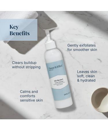Pause & Effect Gentle Enzyme Cleanser for Menopausal Skin Removes Makeup and Sunscreen Hydrating Face Wash with Green Tea Antioxidants for Sensitive or Dry Skin - Buy Online on GoSupps.com