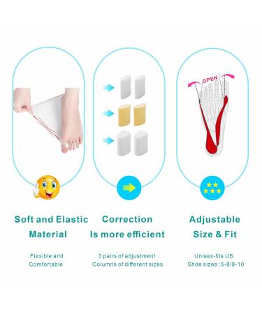 Adjustable Toe Separator & Corrector for Women - Large Size 8-10 (2PC) - Ashomie New Generation - Buy Online on GoSupps.com