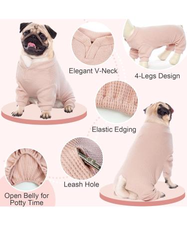 Shop Pink XS Dog Sweater with Legs - Cozy Jumpsuit & Pajamas for Small to Large Dogs | Soft & Warm Pet Jacket - Buy Online on GoSupps.com