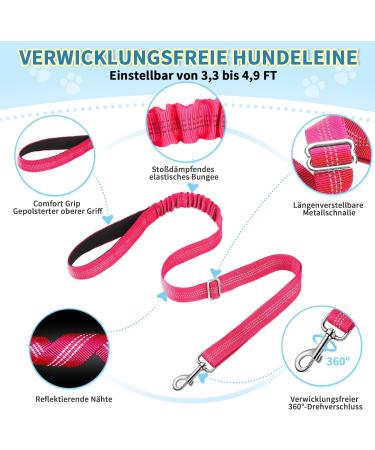 Eyein No-Pull Dog Harness & Leash - Soft Padded Reflective Adjustable for Puppies Small & Large Dogs Cats - Pink Size L - Buy Online on GoSupps.com