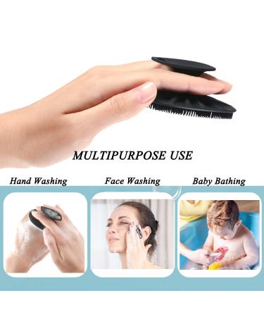 HieerBus Silicone Face Scrubber | Facial Cleansing Brush for Men and Women | Gentle Exfoliation Pad for Cleansing and Massage | Black+Purple - Buy Online on GoSupps.com