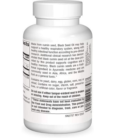 Source Naturals Black Seed Oil 120 Softgels - Pure & Potent Natural Supplement - Buy Online on GoSupps.com
