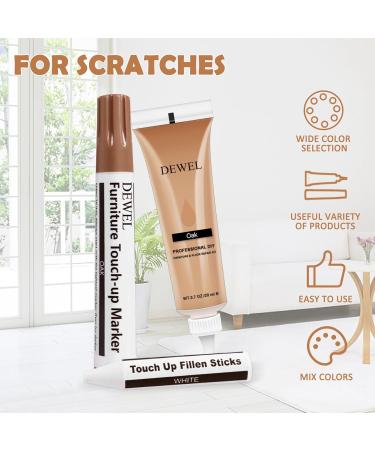 DEWEL Wood Filler & Repair Kit - 42 Set | Wax Pen Touch Up Paint Pens Scratch Remover for Wood Floors & Furniture - Buy Online on GoSupps.com