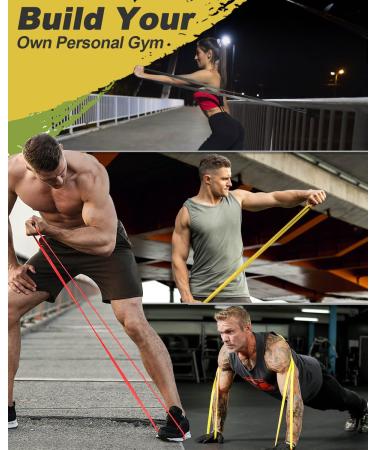 MOXTOYU 3-Piece Resistance Bands Set with Door Anchor and Tote Bag for Strength Training and Stretching - Buy Online on GoSupps.com