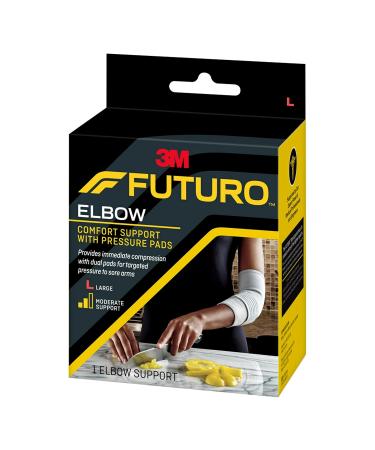 FUTURO Comfort Elbow Support with Pressure Pads | Adjustable Comfort Straps | Large Size for Optimal Pain Relief - Buy Online on GoSupps.com
