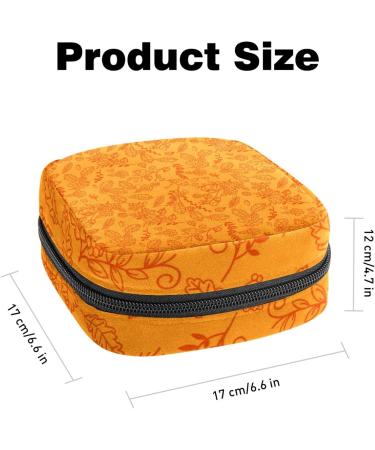 Autumn Leaves Sanitary Napkin Storage Bag - Portable Period Kit Pouch for Menstrual Cup & Sanitary Pads - Color 7 - Buy Online on GoSupps.com