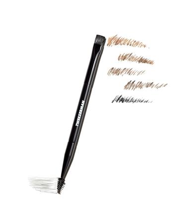 TWEEZERMAN Eyebrow Brush Flat 2-in-1 | Perfect Brow Shaping Tool - Black | International Shipping Available - Buy Online on GoSupps.com