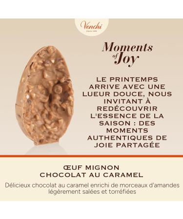 Venchi - uf Mignon au Chocolat au Caramel et Amandes Sal es 70 Gr avec clats d'Amandes Torr fi es Sans Gluten Collection de P ques Venchi Id e Cadeau - Buy Online on GoSupps.com