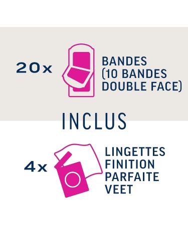 VEET Pure 20 Cold Wax Strips for Face - Sensitive Skin - Recommended by Dermatologists - Long-Lasting Hair Removal - Buy Online on GoSupps.com