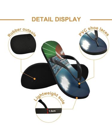 Shop Mnsruu American Football Stadium Ball Flip Flops - Stylish & Comfortable Sandals for Home Spa Travel | Unisex L Size - Buy Online on GoSupps.com