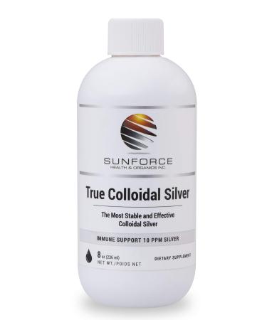 True Colloidal Silver Supplement - 10 ppm | Supplement for Adults and Children (8 OZ) 8 Ounce (Pack of 1)
