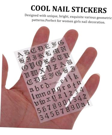 minkissy 20 Sets Nail Art Stickers Letter Nail Stickers Letter Stickers Nail DIY Decals Letters Stickers Nails Stickers White Letters Nail Stickers Halloween Nail Stickers Pvc Fashion - Buy Online on GoSupps.com
