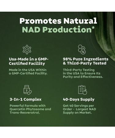 Reus Research Liposomal NAD Supplement with NMN  Resveratrol & Quercetin - Anti-Aging Energy & Focus - 80 Capsules - Buy Online on GoSupps.com