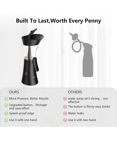 Manual Ear Wax Removal Kit - One-Hand Control Ear Cleaner Tool Easy to Use Ear Irrigation Flushing System with Soft Silicone Tip for Effective & Safe to Clean Ear Built Up Wax Home Use(Black) - Buy Online on GoSupps.com