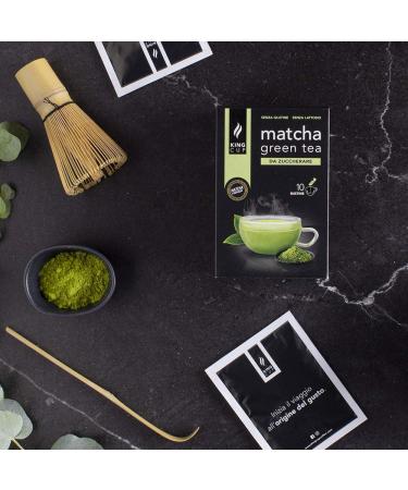 Buy King Cup - 5 Packs of 10 Sugar-Free Matcha Tea Soluble Bags | Gluten-Free & Lactose-Free | Perfect Matcha Drink | International Shipping Available - Buy Online on GoSupps.com