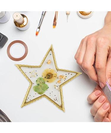  Generisch Nail polish makeup display board | Elegant resin tray with gold rim for home nail salon girls and women - Buy Online on GoSupps.com