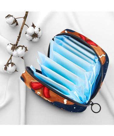 Large Capacity Menstrual Cup Pocket & Makeup Organizer | Christmas Snowman Pattern - Ideal for Travel | Women's Storage Bag (Pack of 1) - Buy Online on GoSupps.com