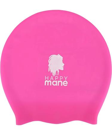Happy Mane Silicone Swim Cap for Braids & Dreadlocks - Waterproof Cap for Long Curly Hair - Ideal for Women Teens & Kids - Rose Color - Buy Online on GoSupps.com