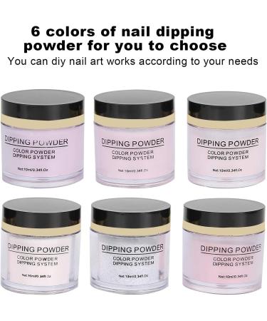 Dip Powder Nail Kit Starter 8Pcs Nail Art Powder Top Base Coat Gel Dusting Brush Manicure Tool Set DIY Salon Nail Art Manicure(K1214) - Buy Online on GoSupps.com