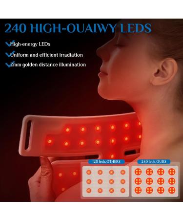 Red Light Therapy for Neck & D collet 7 Colors Led Light Therapy for Face Wireless Portable and Rechargeable Skin Care Mask for Neck BNeck  - Buy Online on GoSupps.com