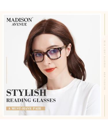 Madison Avenue 3 Pack Multicolor Blue Light Blocking Reading Glasses for Women - Spring Hinge Computer Readers - Buy Online on GoSupps.com