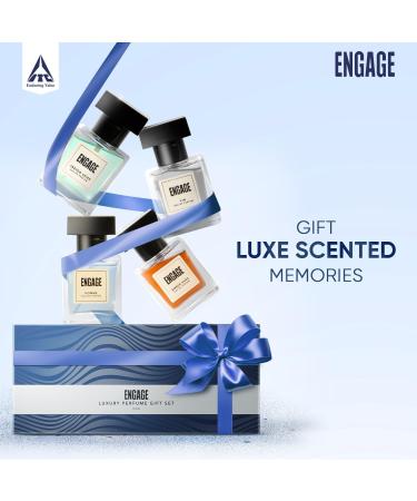 Engage' Gift Set Luxury Perfume Gifts For Men 100ml Long Lasting Smell Men Perfume Best Wedding Gift Hamper by ITC Eau De Parfum for Man Travel Sized Perfume Combo 25ml x 4 - Buy Online on GoSupps.com