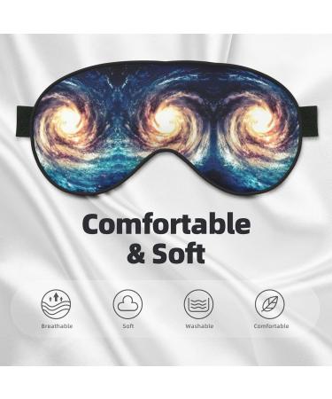 FoRes Universe Milky Way Galaxy Print Eye Mask - Light Blocking Adjustable Sleep Mask for Deep Rest - Unisex Adult Sleep Aid - Buy Online on GoSupps.com
