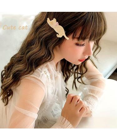 Yusier 4 Pack Acrylic Cute Cat Hair Clips for Women and Girls - Duckbill, Shark, Starry Sky Patterns - Hair Decoration Set - Buy Online on GoSupps.com