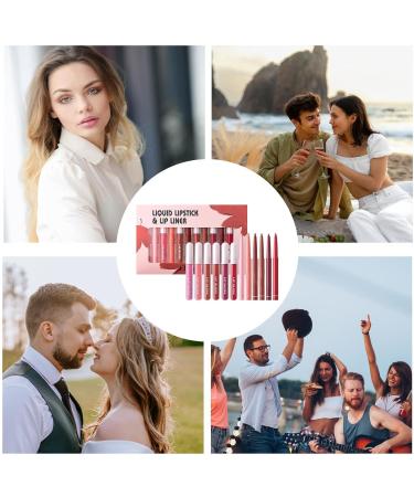  G n rique Lip Liner and Lipstick Combo Lip Liner Pen Set Long-Lasting Liquid Lipstick Set Matte Plumping Lip Set 6 Lip Liners + 6 Lipsticks for Defined Lips Matte Lip Liner and Lipstick - Buy Online on GoSupps.com