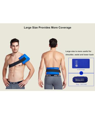 Koo-Care 2 Gel Ice Pack with Strap - Reusable Hot Cold Wrap - 11 x 5.9 - Flexible Cold Compress for Injuries - Pain Relief for Head Shoulder Knee Ankle - Migraine Relief - Buy Online on GoSupps.com