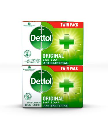 Dettol Anti Bacterial Original Soap 100g Twin Pack Dermatologically Tested Original 3.52 Ounce (Pack of 2)