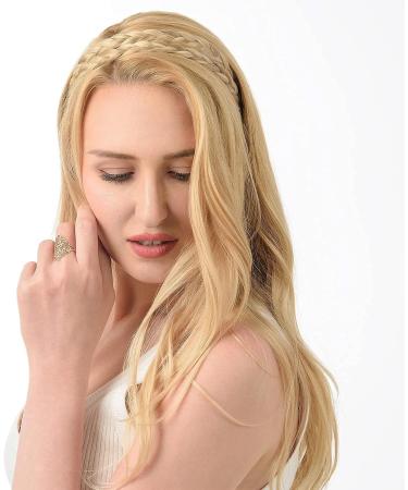 Gledola Double Three Strands Braid Headband Synthetic Hair Plait Headband for Women Hair Accessory (Light Gray) - Buy Online on GoSupps.com