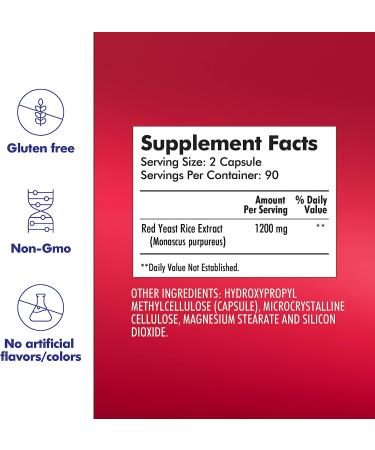 Santo Remedio Red Yeast Rice 1200mg Dietary Supplement - 180 Capsules - Buy Online on GoSupps.com
