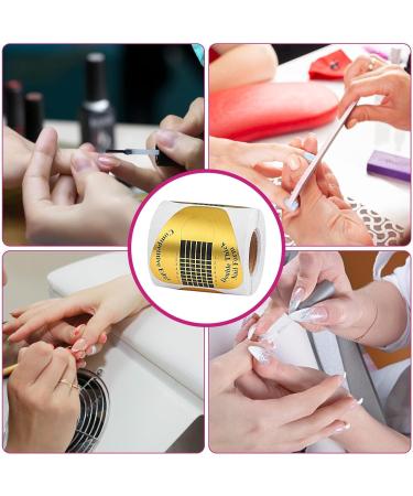 Nail Forms | Horseshoe Shaped Nail Extension Stickers with Numbers Marked | Nail Tape for Professional Use Nail Shaper for Nail Art DIY Nail Extension Tips Horseshoe Paper Holders 100 Pieces - Buy Online on GoSupps.com