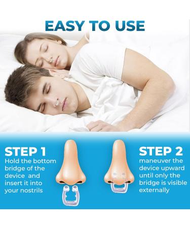 Silicone Anti-Snoring Nose Clips - Snore Stopper for Comfortable Sleep | Nasal Dilators for Men and Women - Buy Online on GoSupps.com