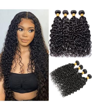 FW Hair 8A Brazilian Water Wave Bundles 14 16 18 20inches Unprocessed Water Wave Human Hair Bundles Brazilian Water Wave Virgin Hair Bundles Natural Color ww14 16 18 20 water wave