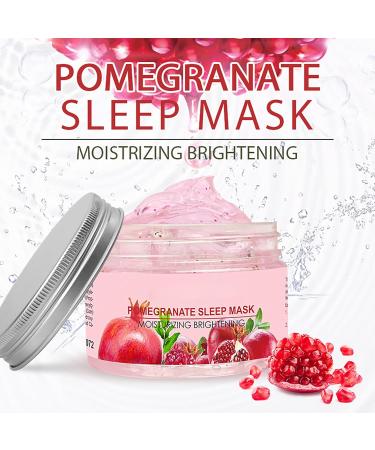 Pomegranate Sleeping Face Mask - Overnight Face Mask Skincare - Moisturizing Anti Aging Facial Mask - Anti Oxidation Hydrating Face Mask Beauty Plump Restore Elasticity - Smooth Tender Clean Pore Dirt - Buy Online on GoSupps.com