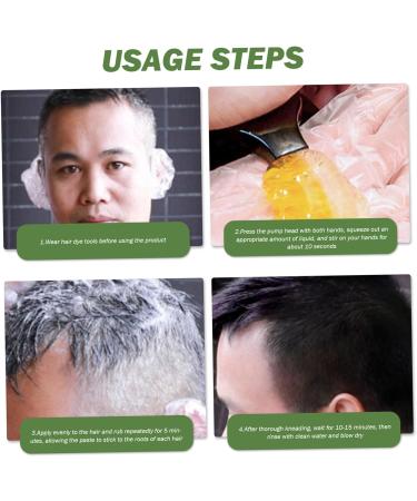 Brown Hair Dye Shampoo 500ml Herbal Natural Ingredients Non-Irritating Odorless Brown Hair Dye White Foam Cream Non-Stick Scalp Dye Shampoo Brown - Buy Online on GoSupps.com