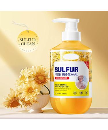 500ml Sulfur-Infused Body Wash for Daily Use | Deep Cleansing with a Luxurious Lather for All Yellow One Size One Size Yellow - Buy Online on GoSupps.com