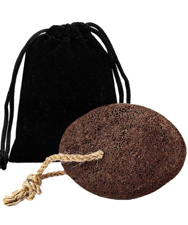 Natural Pumice Stone for Feet - Lava Foot Exfoliator Scrubber Pedicure Tools Callus Remover for Heavy Callused Feet Dead Skinand Hands - for Pedicure Cracked Heels (Brown*1)