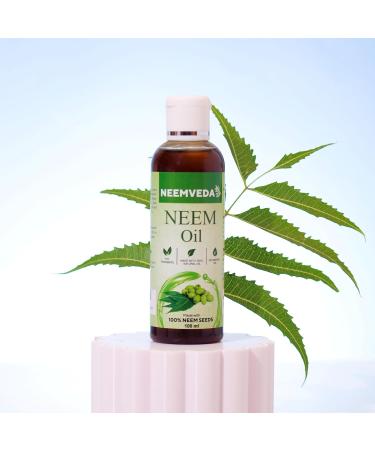 Neemveda Virgin Neem Oil Cold Pressed Pure Natural Unrefined Vegan - for Hair Skin Nail Scalp Body Multi-Use Oil for Garden - Plants - Home & More 100 ml - Buy Online on GoSupps.com