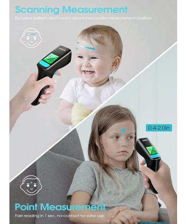 Danz Forehead Thermometer - Non-Contact Digital, 3-Color LCD Screen, Fast Reading, Fever Alarm - for Adults, Kids, Baby - 50 Memory Values - Buy Online on GoSupps.com