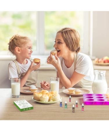 Nomeca Food Flavoring Oil Set - Fruit, Vanilla, Cream, Chocolate, Strawberry, Candy Flavors for Baking, Cooking, Lip Gloss - Water & Oil Soluble - 6x .2 Fl Oz Bottles with Dropper - Buy Online on GoSupps.com