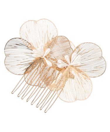 DRESSOOS flower hair accessories girl hair accessories bridal hair accessories headpiece for wedding decoration metal hair comb bridal hair accessory hair pin Hanfu alloy Hair up bride