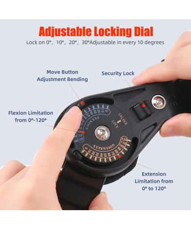 Hinged Adjustable Elbow Brace for Post-Surgery Recovery | ROM Arm Injury Support with Sling Stabilizer - Left Arm - Buy Online on GoSupps.com